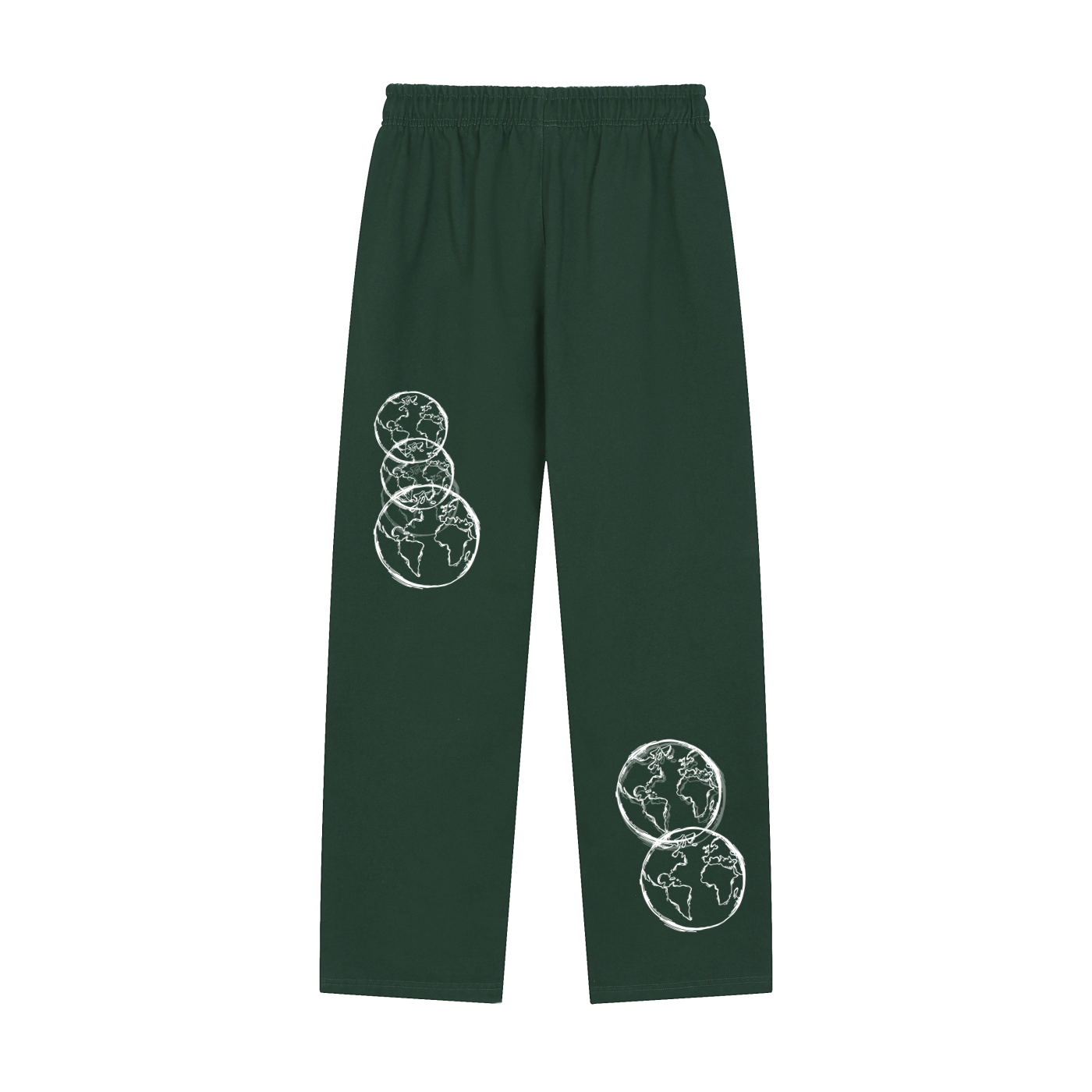 Solid Color Straight-Leg Sweatpants