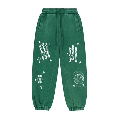 "Jesus Heals the World" Sweatpants