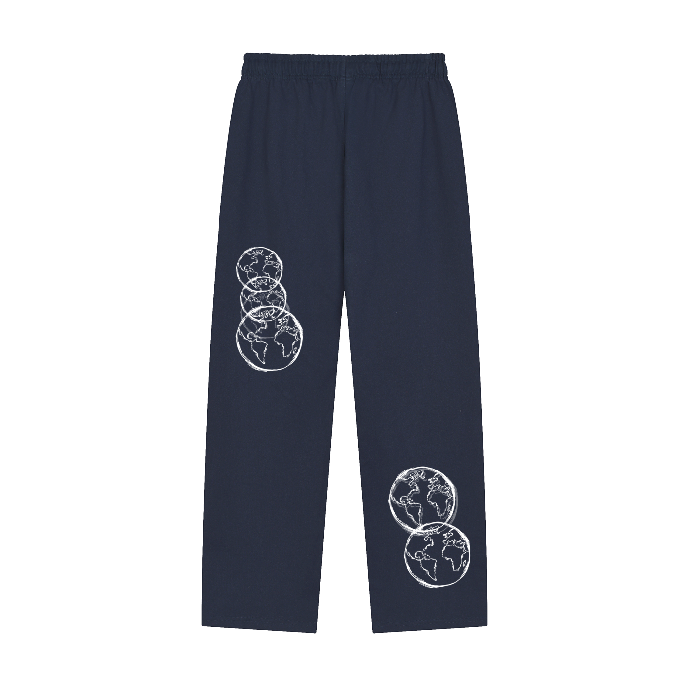 Solid Color Straight-Leg Sweatpants