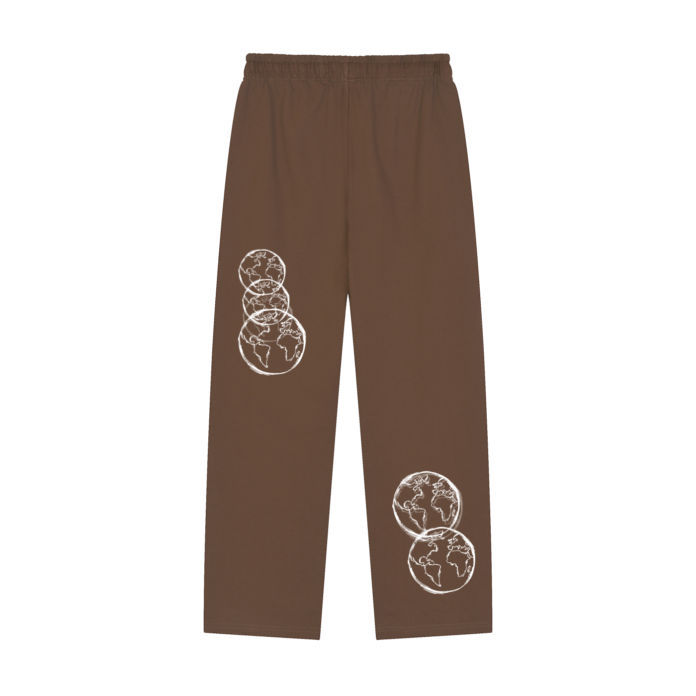 Solid Color Straight-Leg Sweatpants
