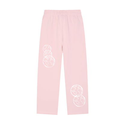 Solid Color Straight-Leg Sweatpants