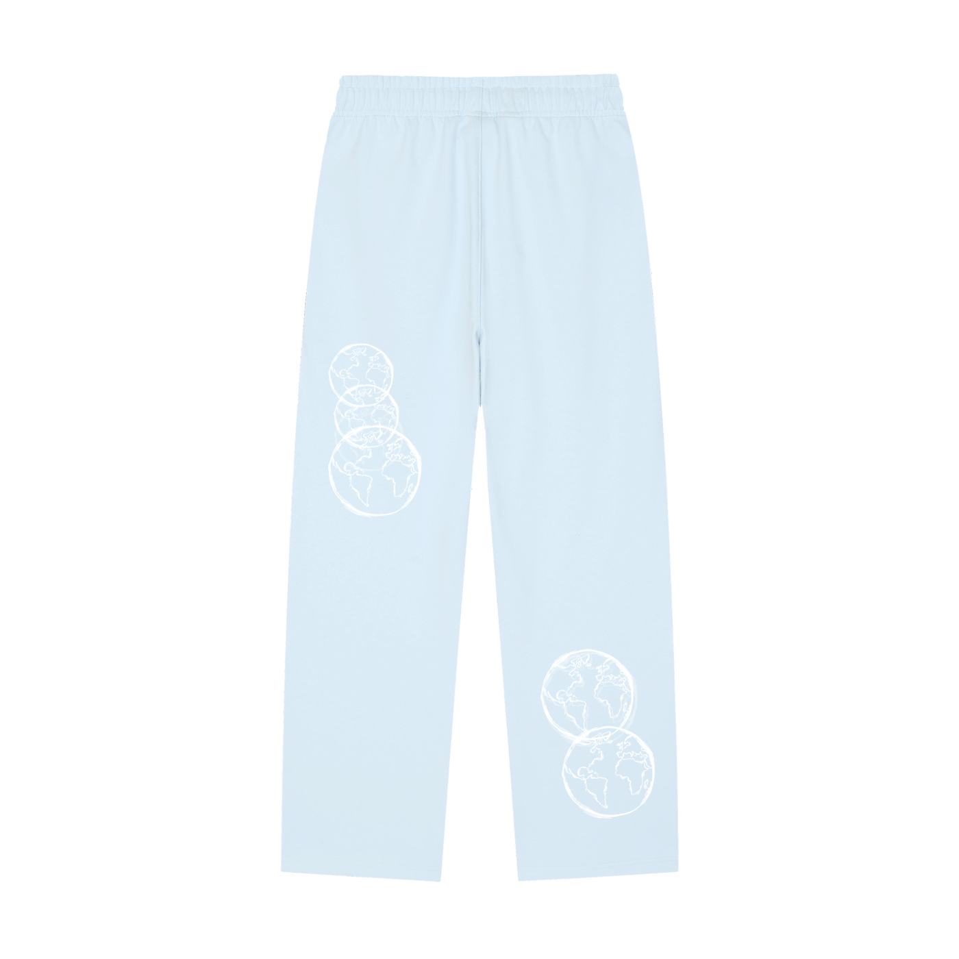 Solid Color Straight-Leg Sweatpants