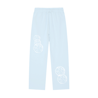 Solid Color Straight-Leg Sweatpants
