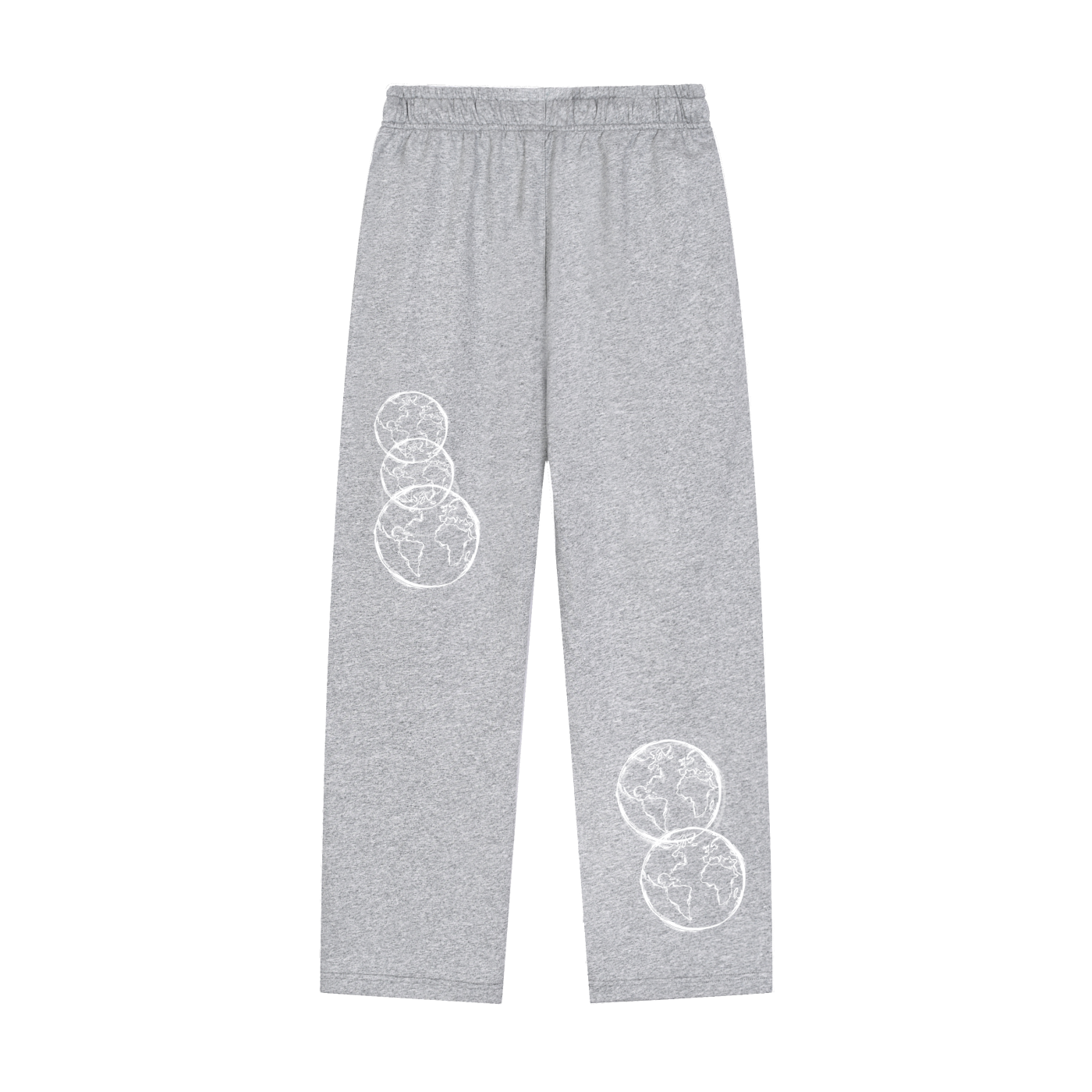 Solid Color Straight-Leg Sweatpants