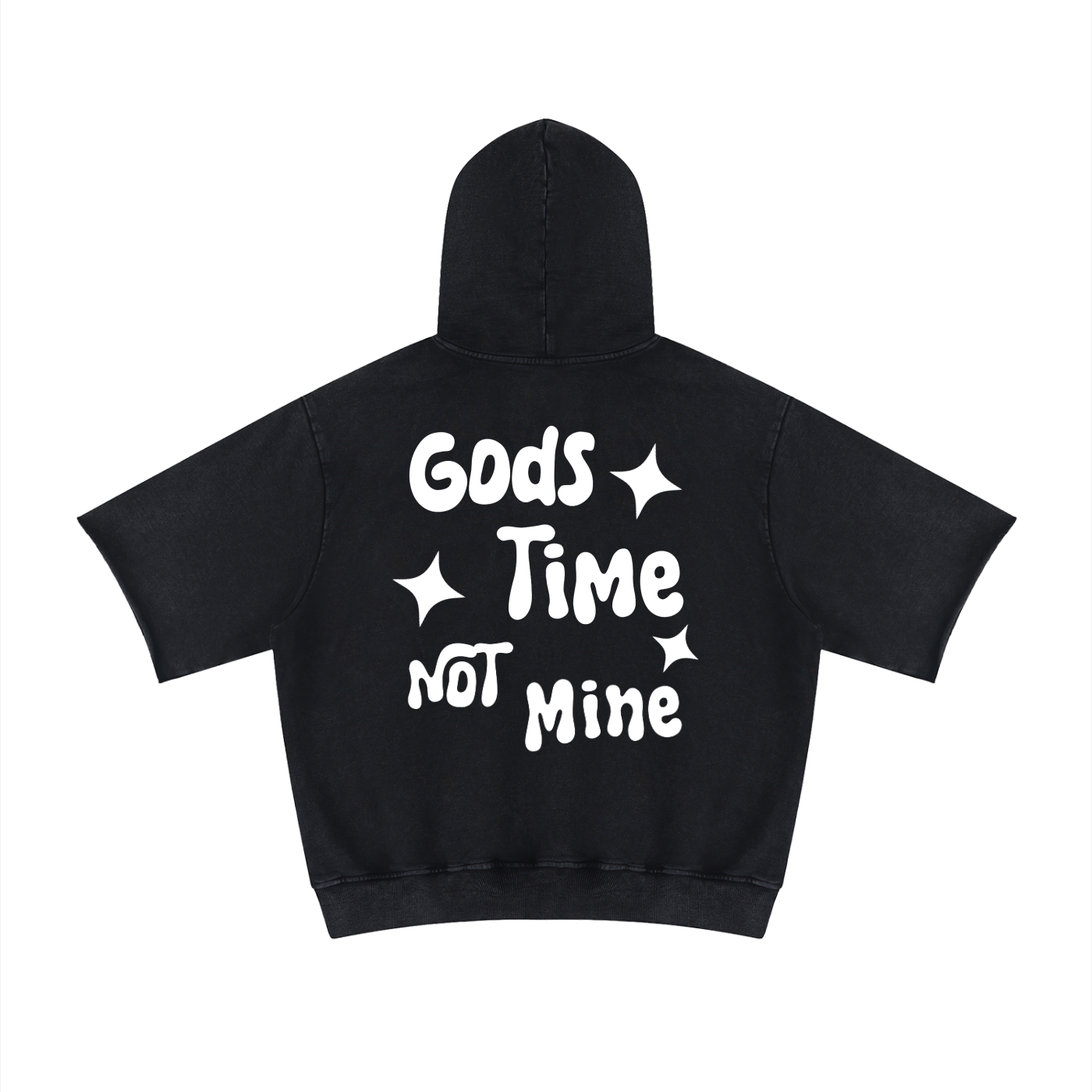 “Gods time not mine” Short Sleeve Hoodie