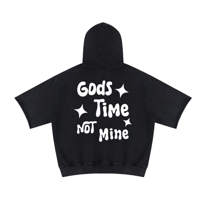 “Gods time not mine” Short Sleeve Hoodie