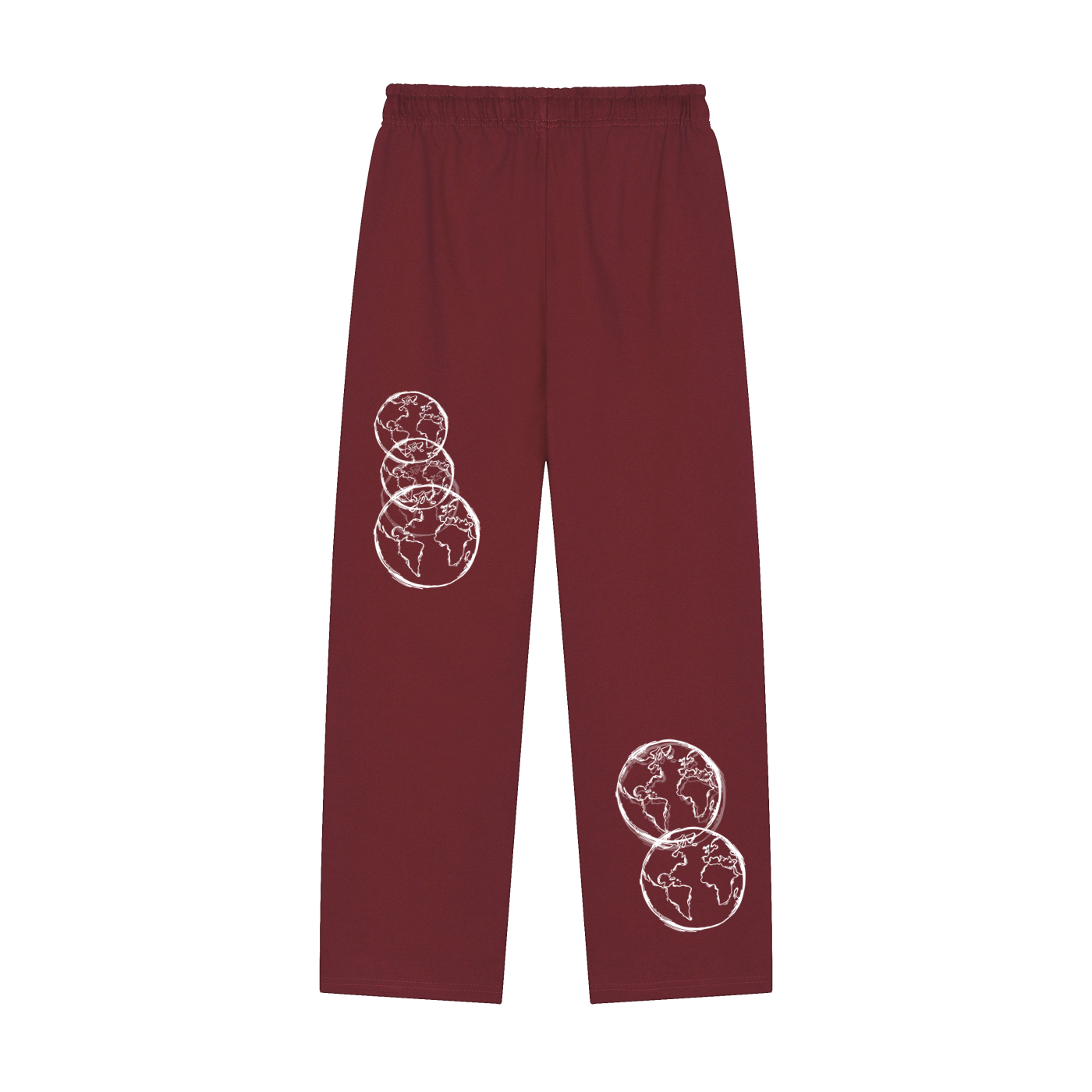 Solid Color Straight-Leg Sweatpants